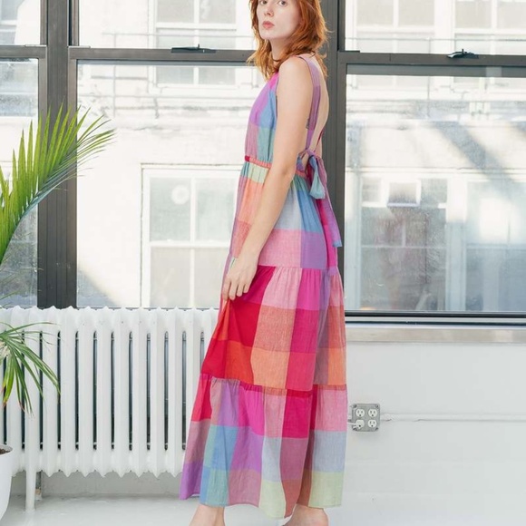 Rujuta Sheth Gema Tier dress in Prism Chex - M - Picture 2 of 7